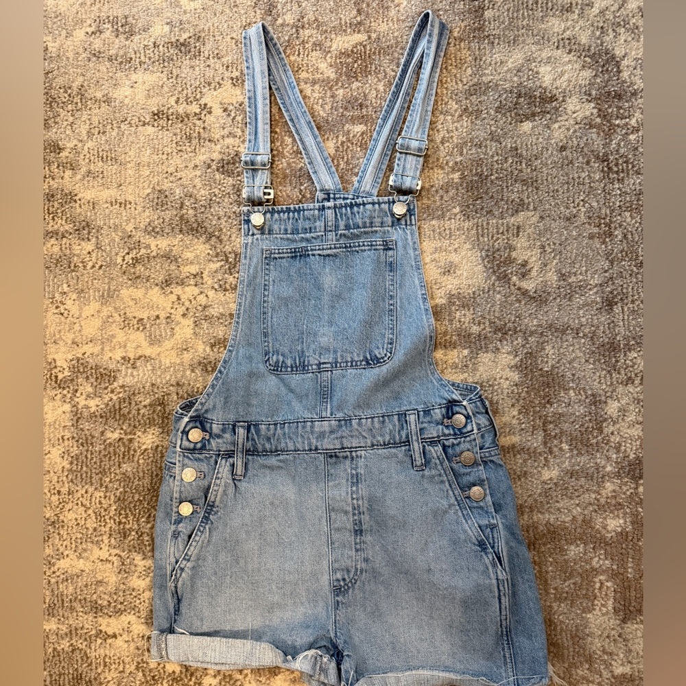 Madewell Light Blue Denim Overalls